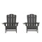 Flash Furniture Gray Adirondack Patio Chairs with Cupholder, 2PK 2-LE-HMP-1044-10-GY-GG - alternate 10